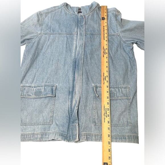 BlassSport Denim Hoodie Jacket – Women’s Size L – Zip-Up Jean Hooded Jacket - Picture 9 of 11